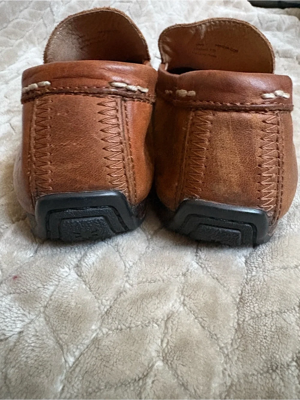 Frye Men's Cognac Leather Slip-On Loafers